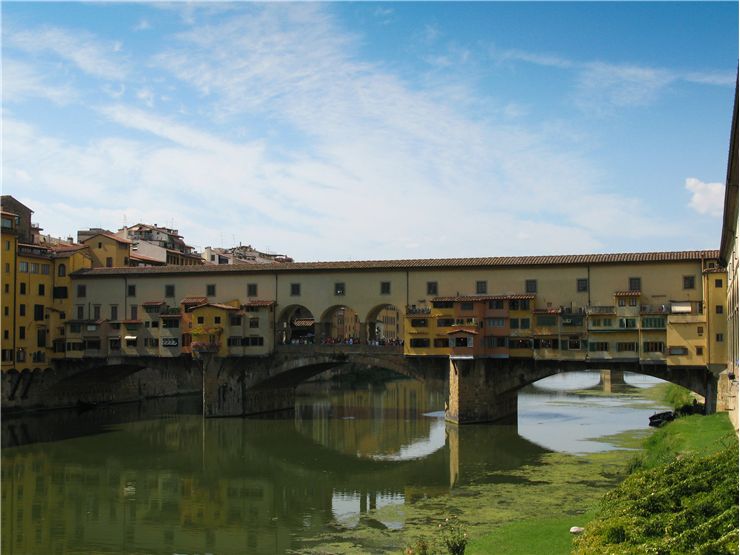 Picture Of Ponte Vecchio And Florence Buildings